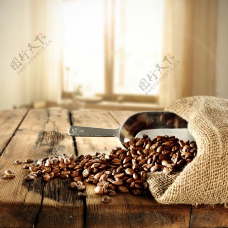 唯美咖啡豆图片