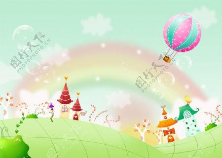 彩虹系列气球图片