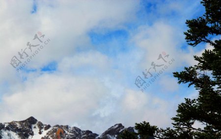 黄龙风景雪山图片