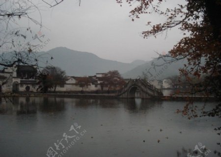 宏村古桥图片