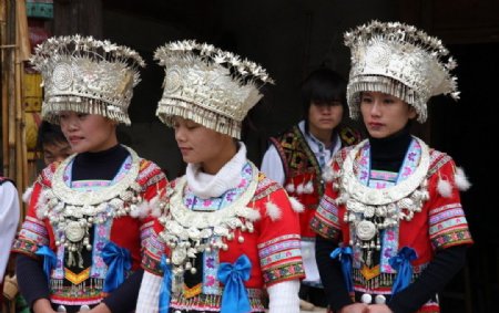 柳州融水苗族风情苗族美女图片