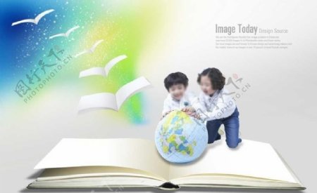 小孩儿童教育学习图片