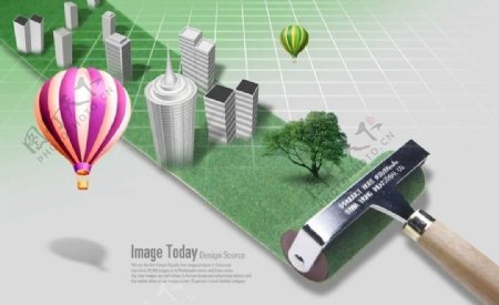 未来城市环保素材图片