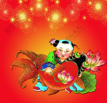 中国传统娃娃图片