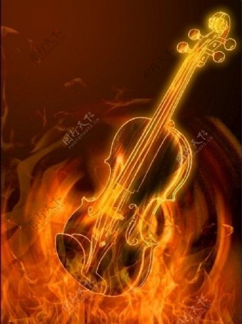 火焰小提琴图片
