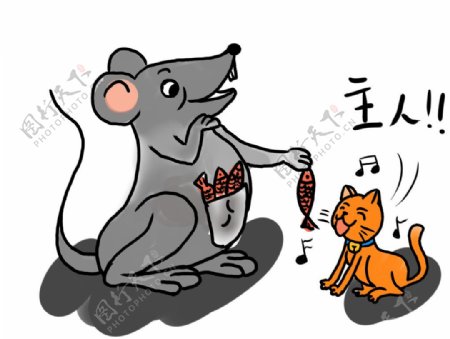 廉政漫画猫和老鼠图片