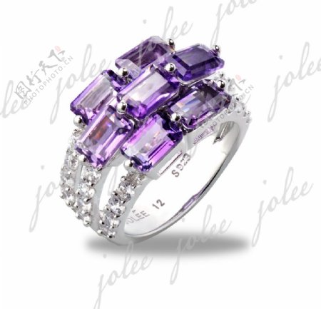 天然紫水晶戒指jolee图片