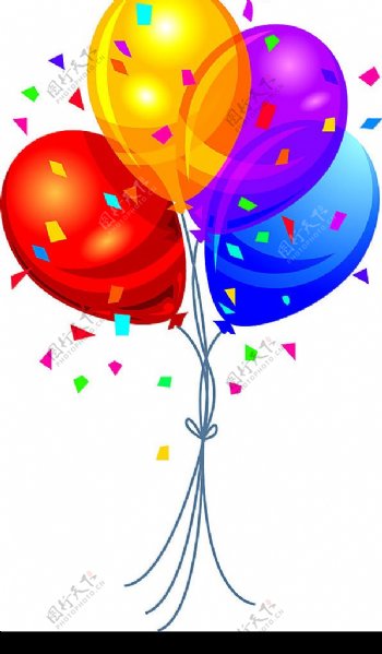 节日庆祝必备的五颜六色的气球图片