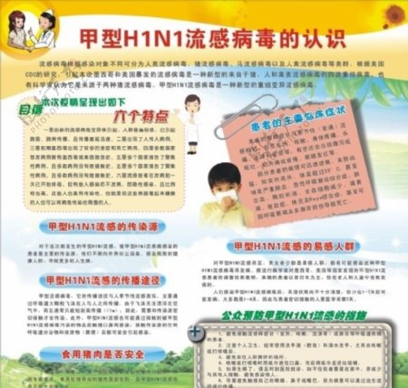 甲型H1N1流感病毒宣传栏图片