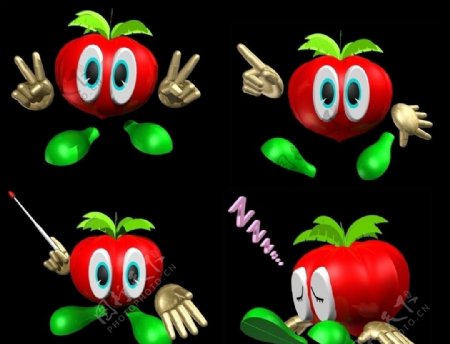 西红柿小人图片
