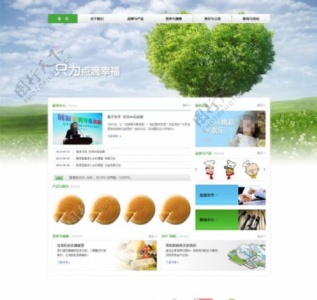 绿色农业科技网站模板图片