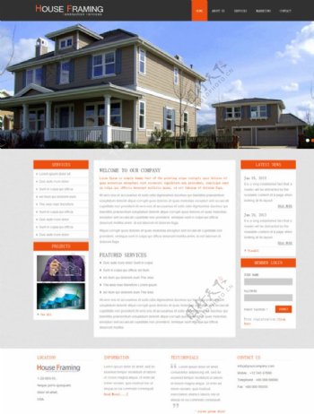 房地产开发网站模板图片