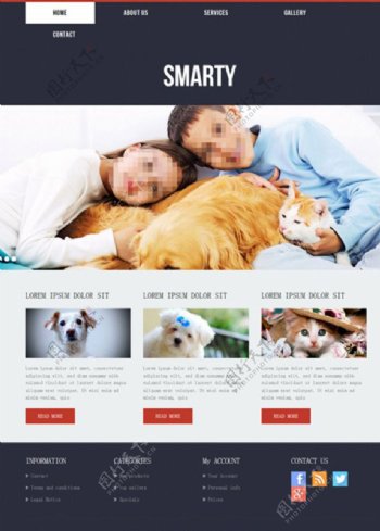 宠物销售网站模板图片