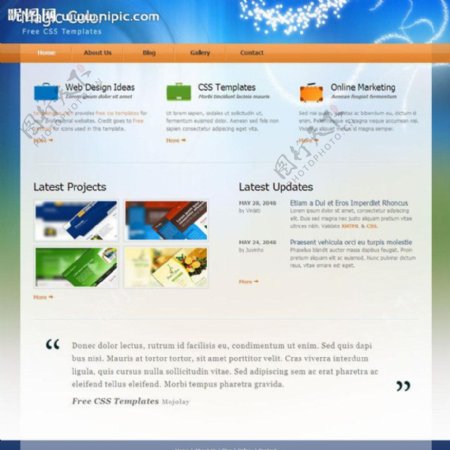 商务设计网页模板图片