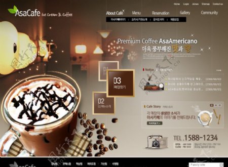 咖啡冰淇淋网页图片
