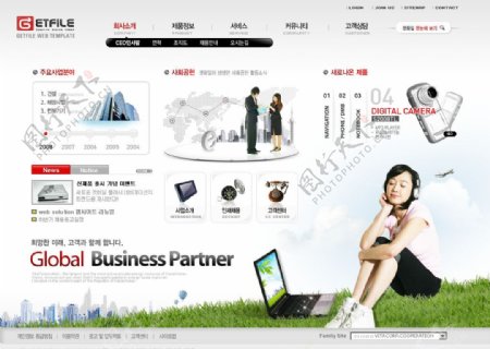 商务网站模板图片