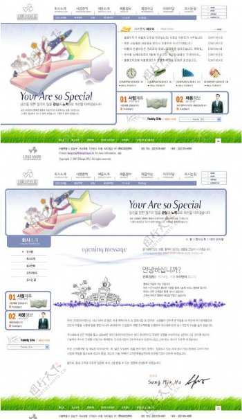 企业公司网页模板韩国图片