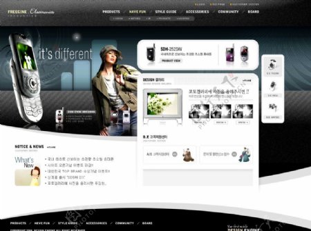 韩国手机网页模版图片
