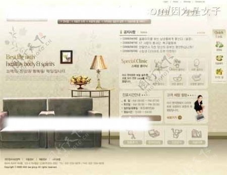 唯美家居公司网站界面韩国模板图片