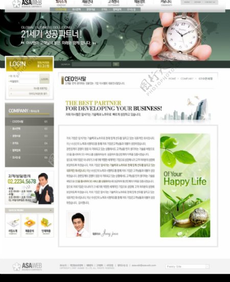 韩国商务公司网站模板2图片