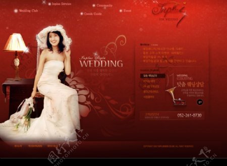 婚纱网站PSD分层模板首页图片