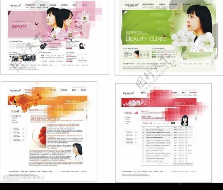 韩国女性健康咨询公司多套模板PSD图片