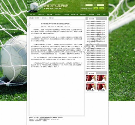 体育类网站新闻内容页有html代码图片