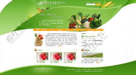 蔬菜配送中心网站模板图片