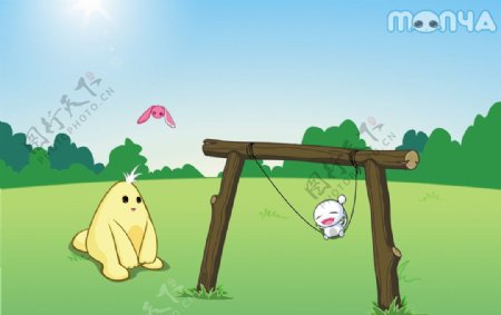 韩国卡通外星宝宝monya图片