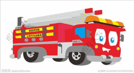 消防车模型卡通图片