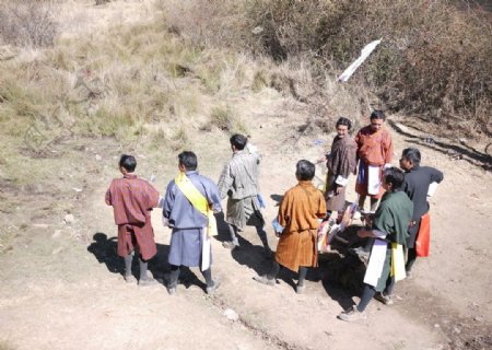 新年游戏的不丹男子图片