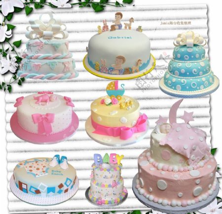 欧美风格宝贝生日蛋糕素材图片