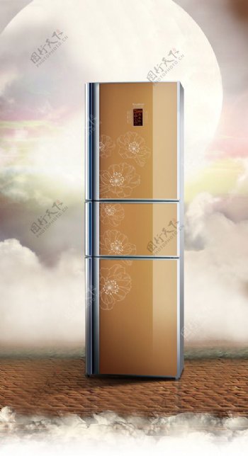 唯美冰箱广告图片