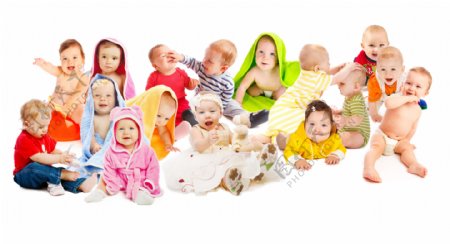 一群婴儿图片