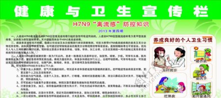 H7N9禽流感宣传栏设计图片