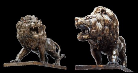 狮子雕塑图片