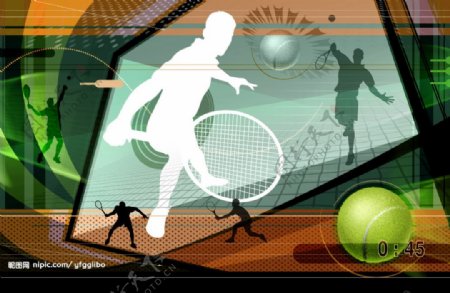 抽像网球运动1图片