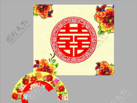 中国风婚礼背景图片