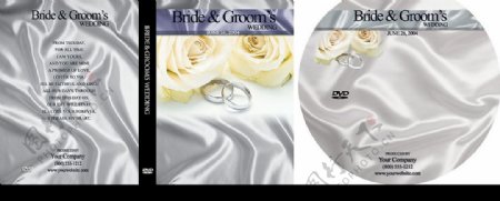 婚庆DVD封面标签模板图片