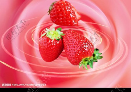 草莓底纹分层数码素材图片