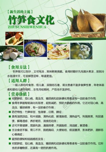 竹笋食文化海报图片