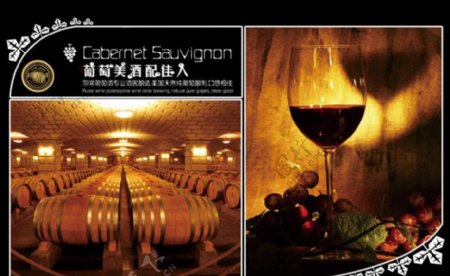 葡萄酒宣传海报图片