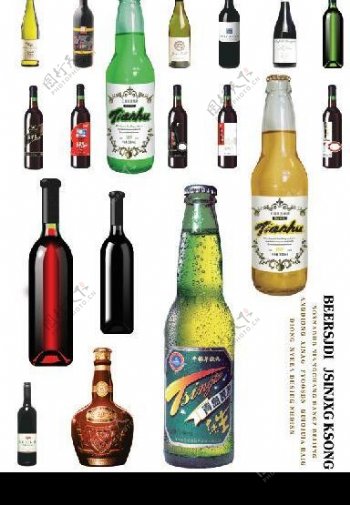 各种酒瓶PSD素材图片