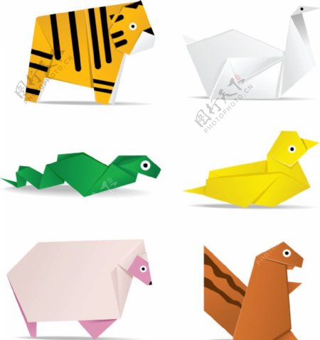 折纸卡通动物图片