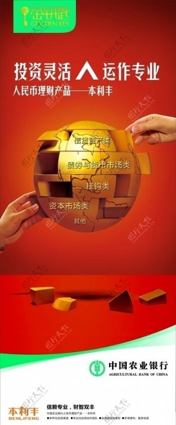 中国农业银行易拉宝本利丰图片