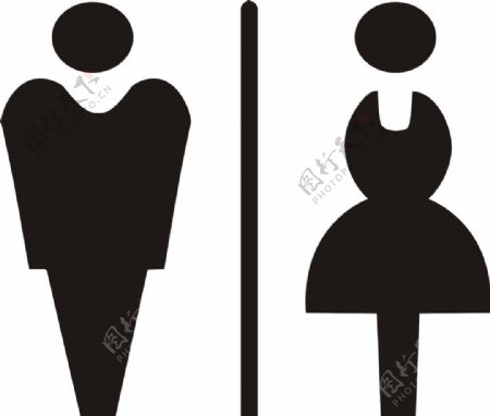 厕所男女标记图片