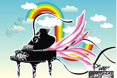 云中漫步钢琴音乐会广告图片