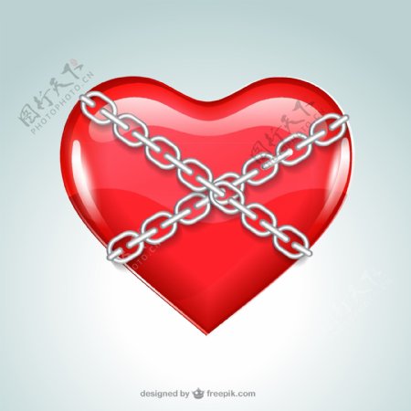 铁链捆住的爱心