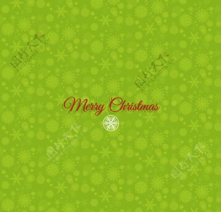 绿色雪花圣诞背景圣诞花纹背景