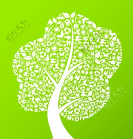 环保树创意图标